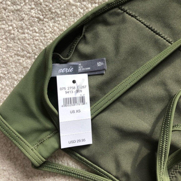 olive green halter bikini top - Picture 3 of 3